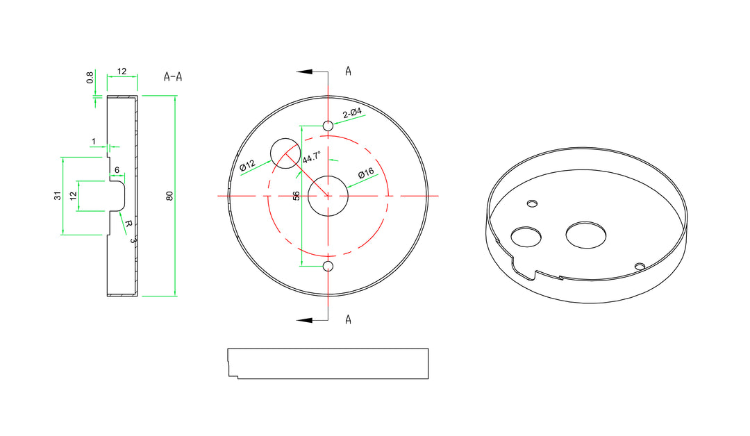 Petit auvent pour la lampe « Bullet ».