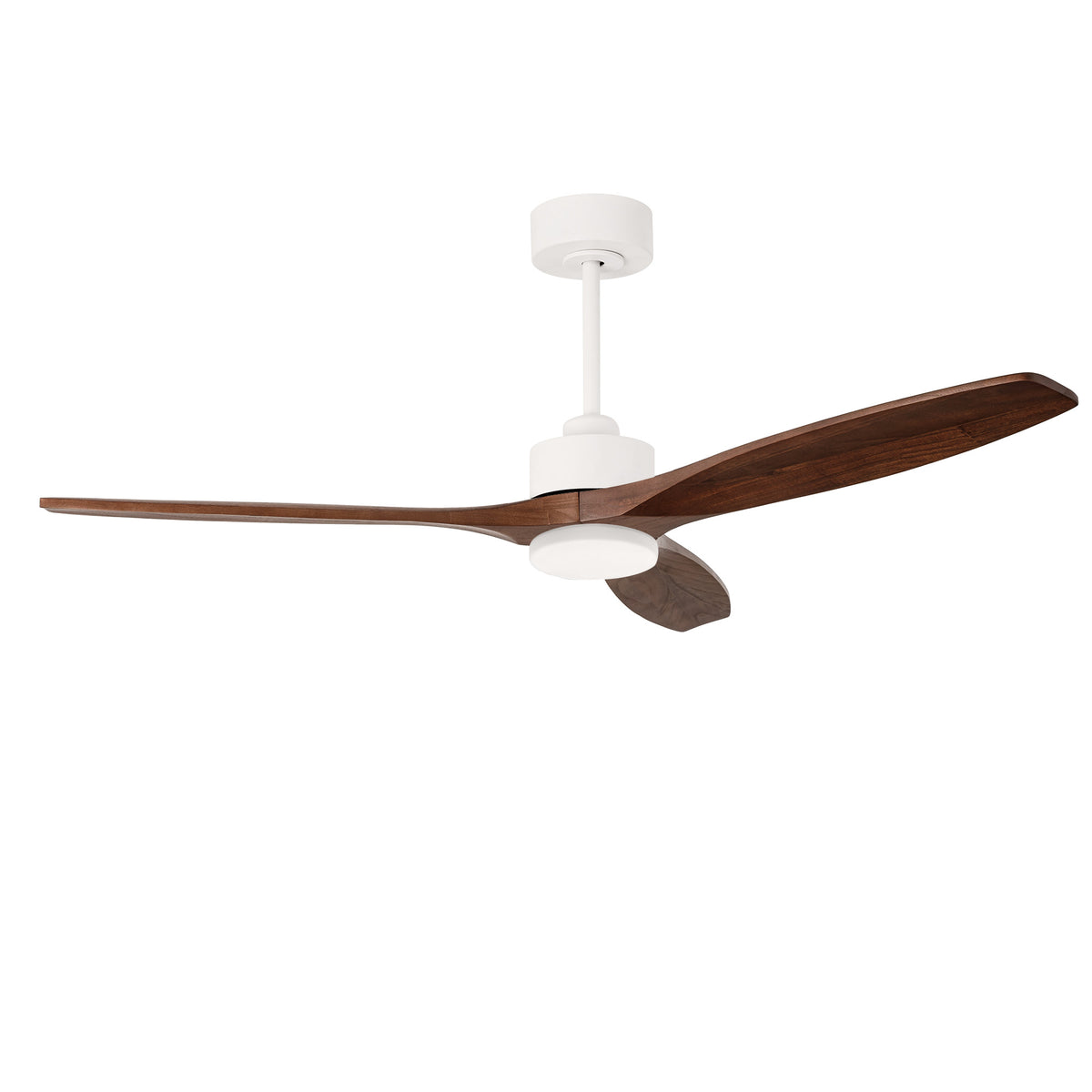 LEDS C4 Stem Evo Ø132 cm – Pendel, Gehäuse / Flügel: Weiß / Dunkles Holz, LED – CCT 3000/4000/5000K