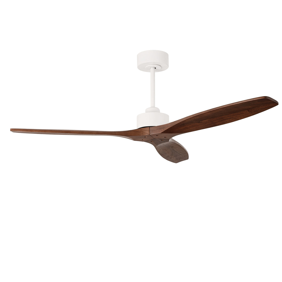 LEDS C4 Stem Evo Ø132 cm – Pendel, Gehäuse / Flügel: Weiß / Dunkles Holz, Ohne Licht