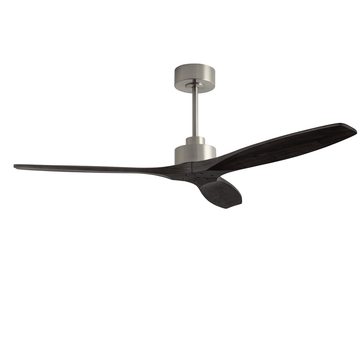 LEDS C4 Stem Evo Ø132 cm – Pendel, Gehäuse / Flügel: Nickel satiniert / Schwarz, Ohne Licht