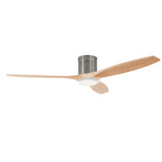 LEDS C4 Stem Evo Ø132 cm – Tube, Gehäuse / Flügel: Nickel satiniert / Helles Holz, LED – CCT 3000/4000/5000K
