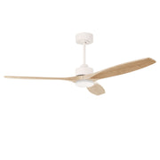 LEDS C4 Stem Evo Ø122 cm – Pendel, Gehäuse / Flügel: Weiß / Helles Holz, LED – CCT 3000/4000/5000K