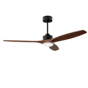 LEDS C4 Stem Evo Ø122 cm – Pendel, Gehäuse / Flügel: Schwarz / Dunkles Holz, LED – CCT 3000/4000/5000K