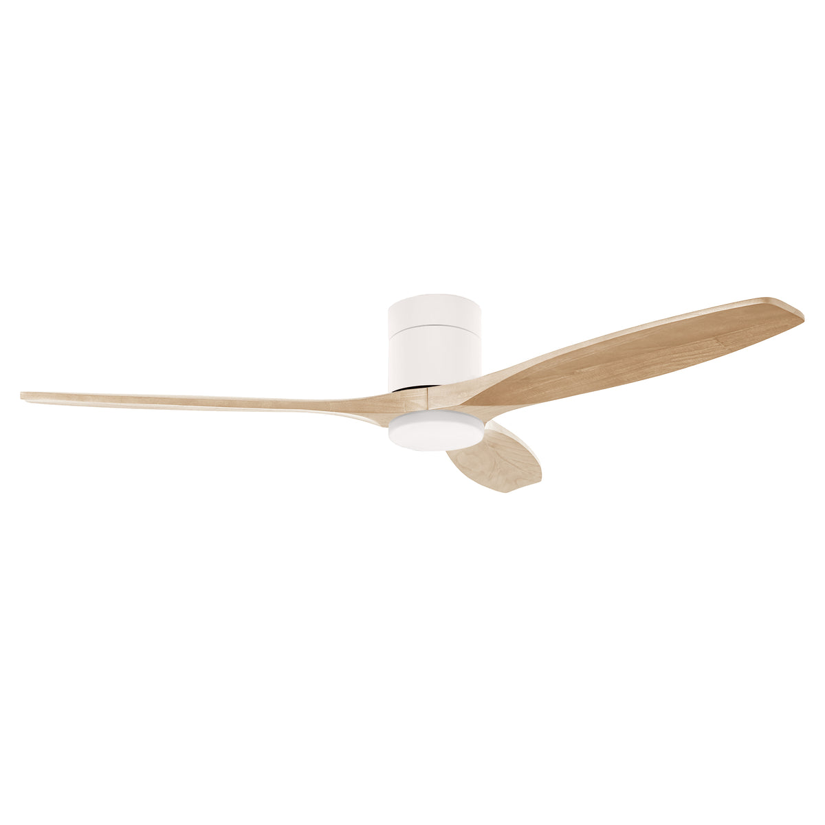 LEDS C4 Stem Evo Ø122 cm – Tube, Gehäuse / Flügel: Weiß / Helles Holz, LED – CCT 3000/4000/5000K