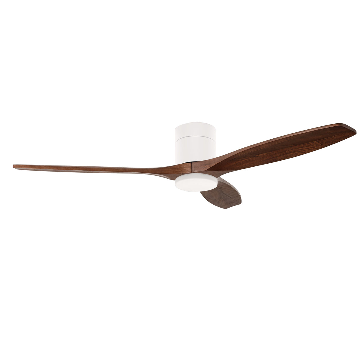 LEDS C4 Stem Evo Ø122 cm – Tube, Gehäuse / Flügel: Weiß / Dunkles Holz, LED – CCT 3000/4000/5000K