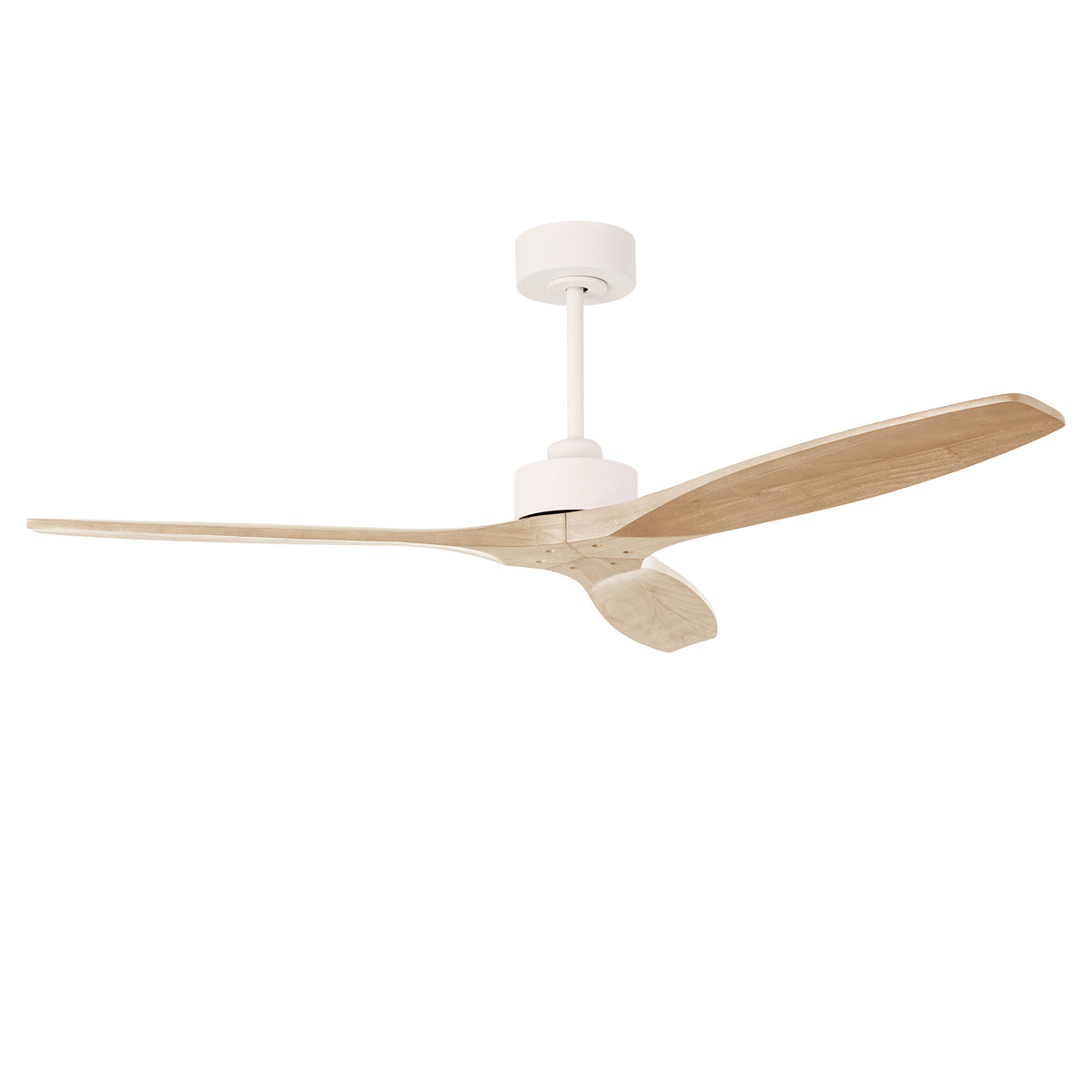 LEDS C4 Stem Evo Ø122 cm – Pendel, Gehäuse / Flügel: Weiß / Helles Holz, Ohne Licht