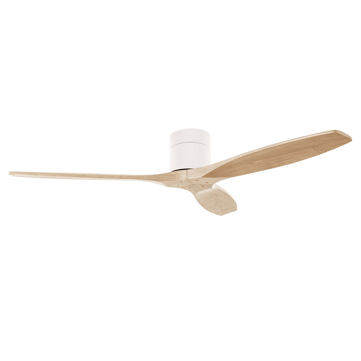 LEDS C4 Stem Evo Ø122 cm – Tube, Gehäuse / Flügel: Weiß / Helles Holz, Ohne Licht