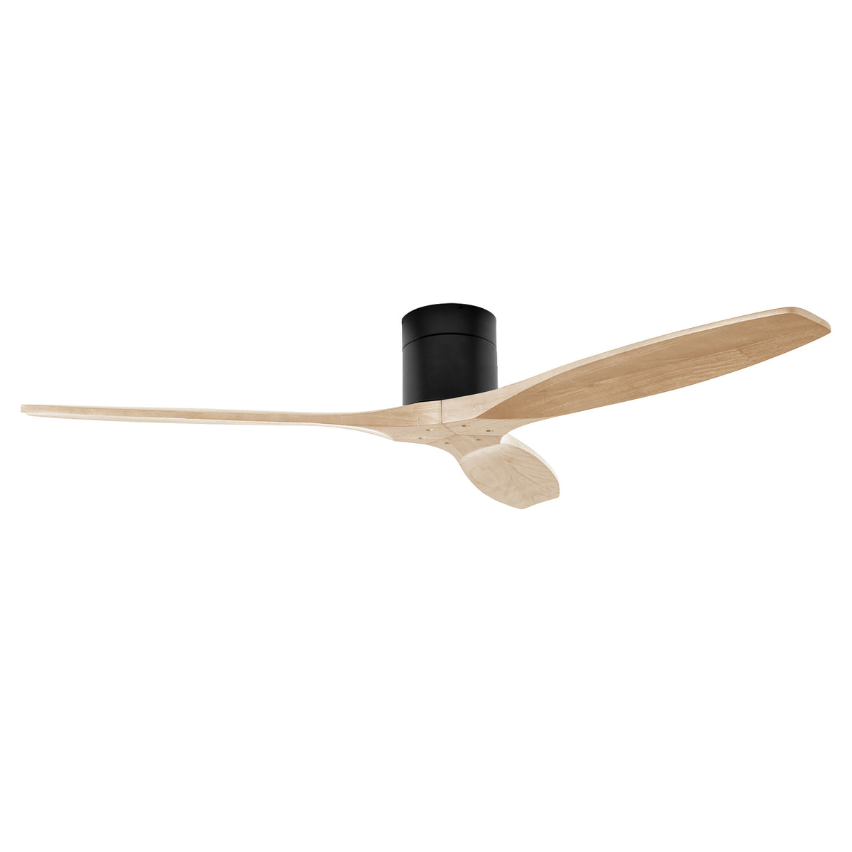 LEDS C4 Stem Evo Ø122 cm – Tube, Gehäuse / Flügel: Schwarz / Helles Holz, Ohne Licht
