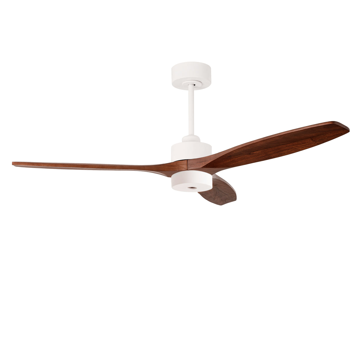 LEDS C4 Stem Evo Ø132 cm – Pendel, Gehäuse / Flügel: Weiß / Dunkles Holz, Play Super Comfort – 2700K