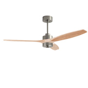 LEDS C4 Stem Evo Ø132 cm – Pendel, Gehäuse / Flügel: Nickel satiniert / Helles Holz, Play Super Comfort – 2700K