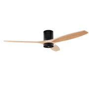 LEDS C4 Stem Evo Ø132 cm – Tube, Gehäuse / Flügel: Schwarz / Helles Holz, Play Super Comfort – 2700K