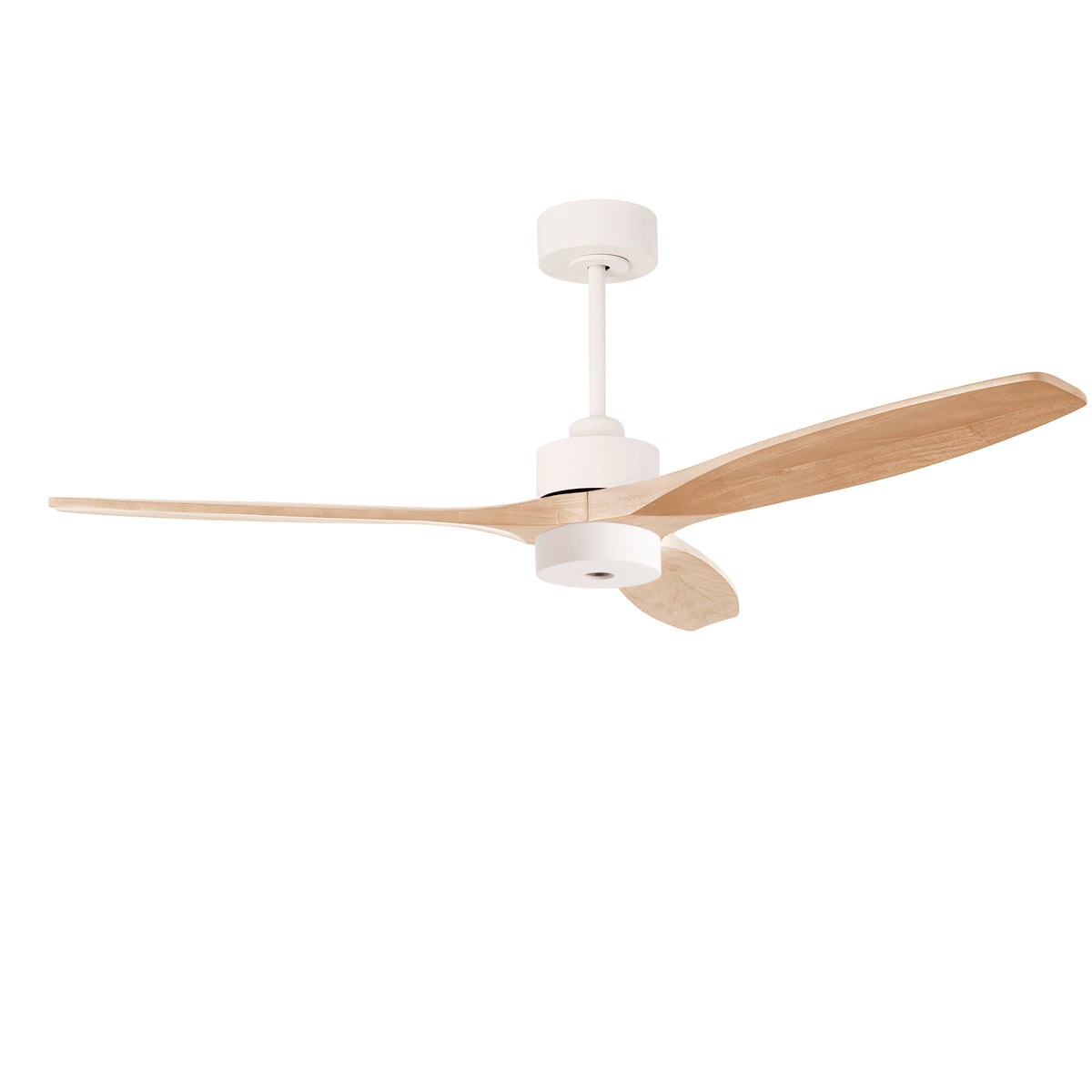 LEDS C4 Stem Evo Ø122 cm – Pendel, Gehäuse / Flügel: Weiß / Helles Holz, Play Super Comfort – 2700K