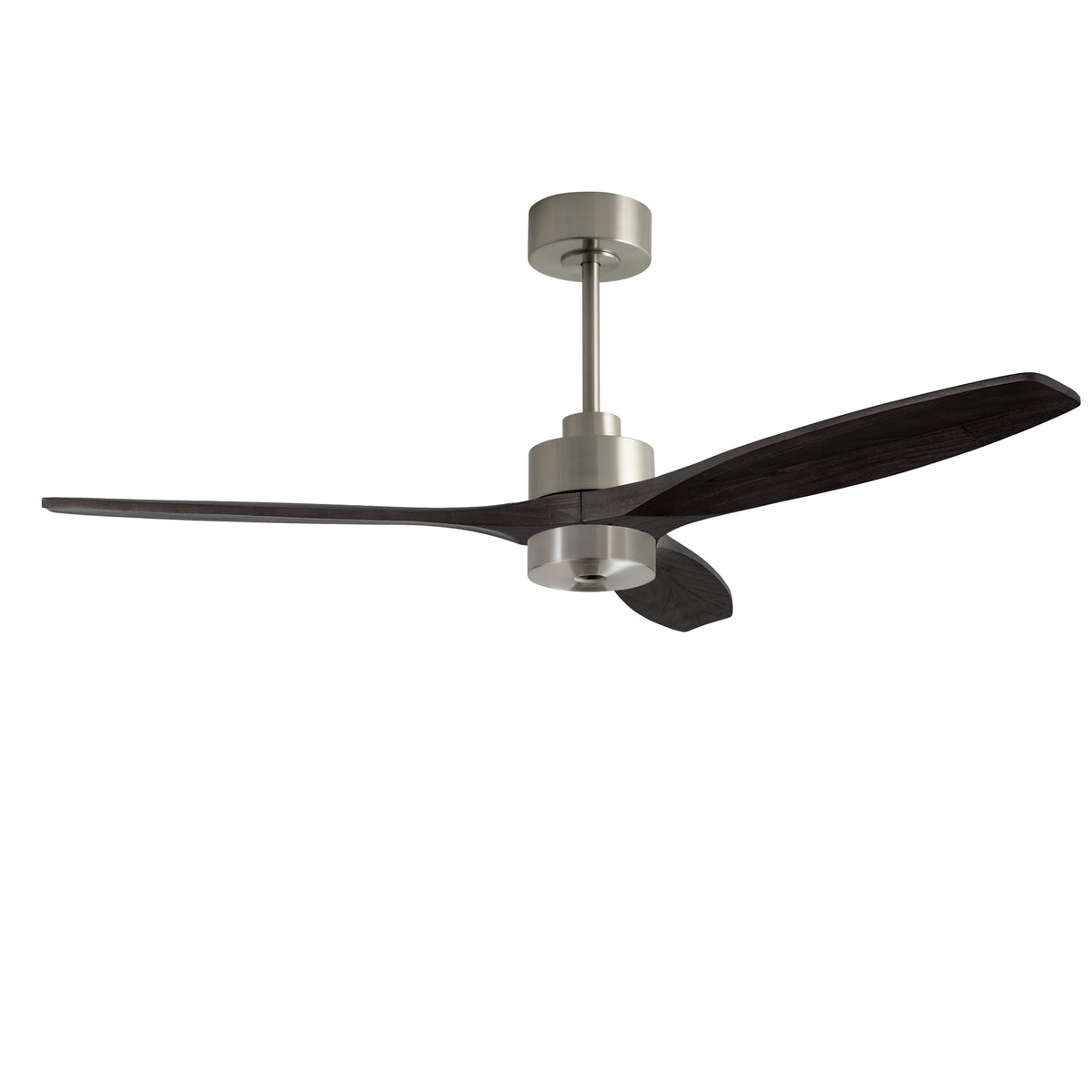 LEDS C4 Stem Evo Ø122 cm – Pendel, Gehäuse / Flügel: Nickel satiniert / Schwarz, Play Super Comfort – 2700K