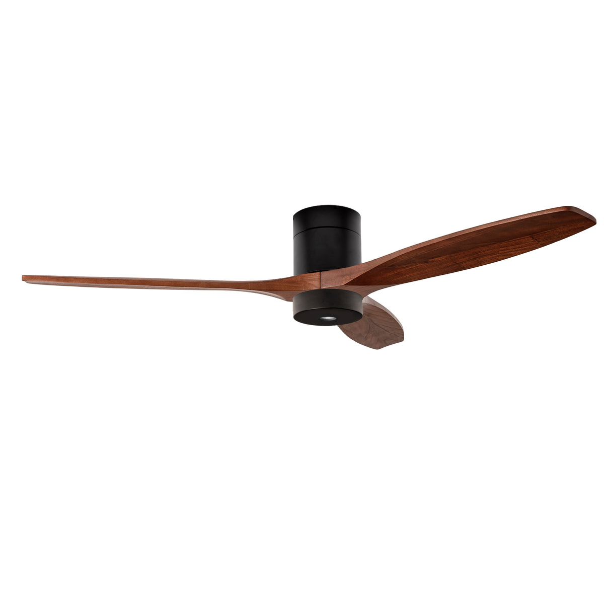 LEDS C4 Stem Evo Ø122 cm – Tube, Gehäuse / Flügel: Schwarz / Dunkles Holz, Play Super Comfort – 2700K