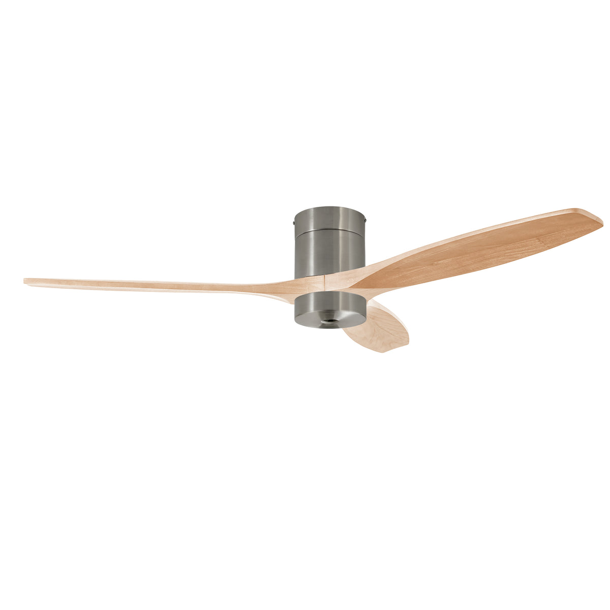 LEDS C4 Stem Evo Ø122 cm – Tube, Gehäuse / Flügel: Nickel satiniert / Helles Holz, Play Super Comfort – 2700K