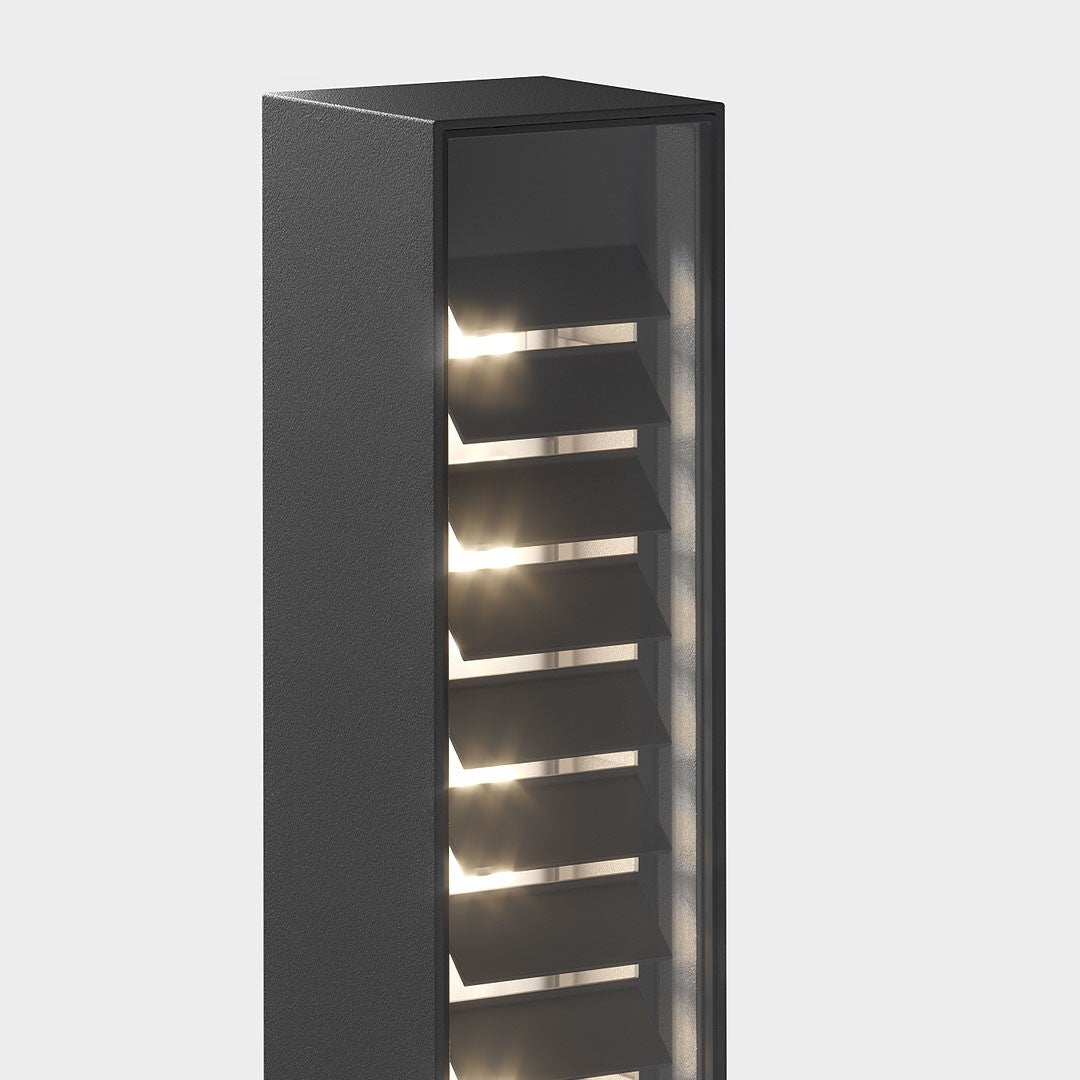 IP44.de LED Spießleuchte lin, schwarz, Vorderansicht