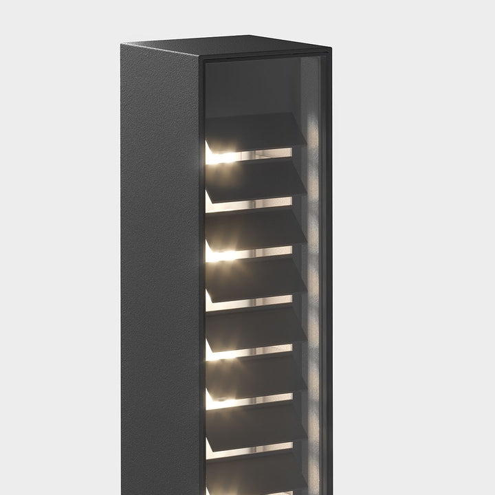 IP44.de LED Spießleuchte lin, schwarz, Vorderansicht
