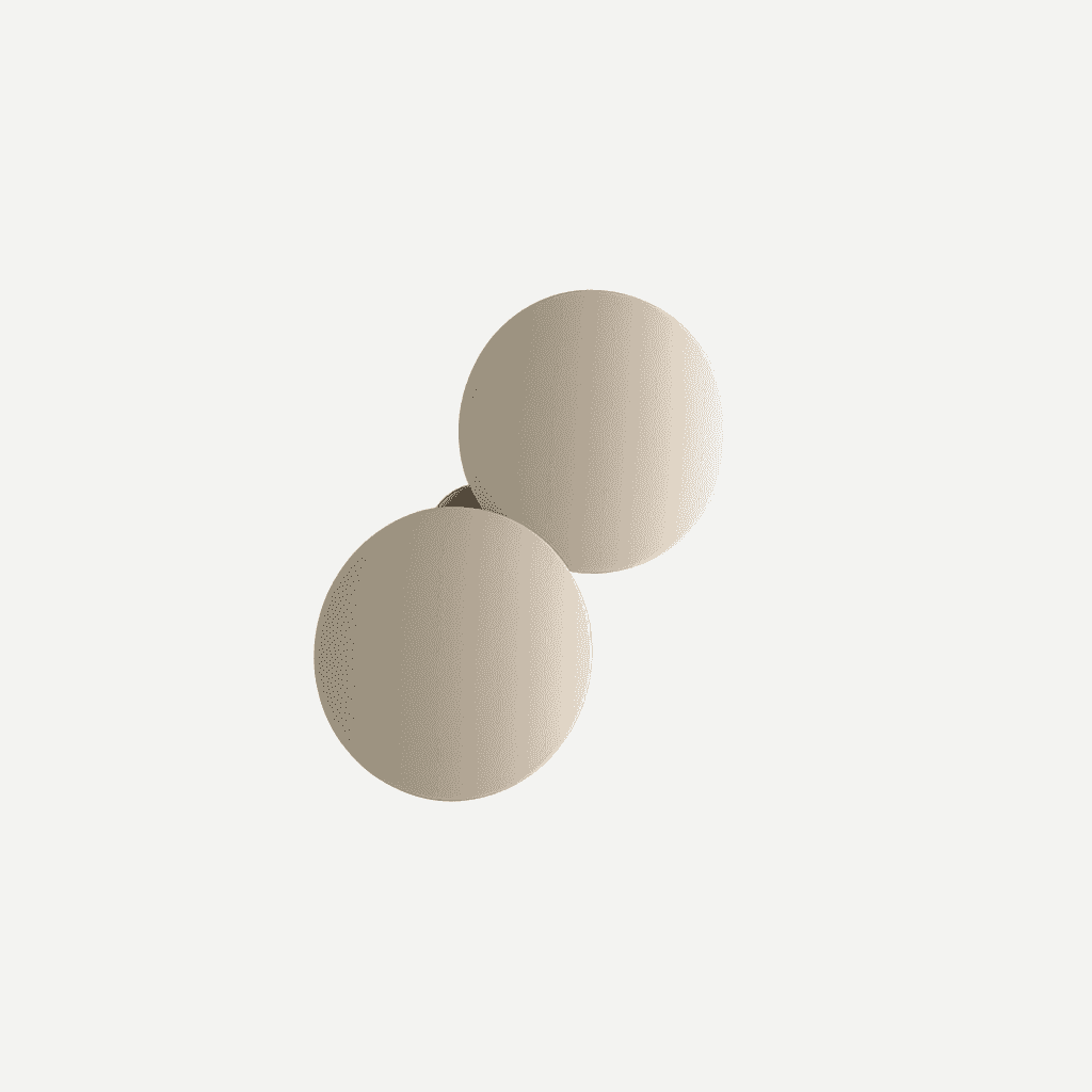 Lodes, Wandleuchte Puzzle Round Double, Champagner, Produktbild
