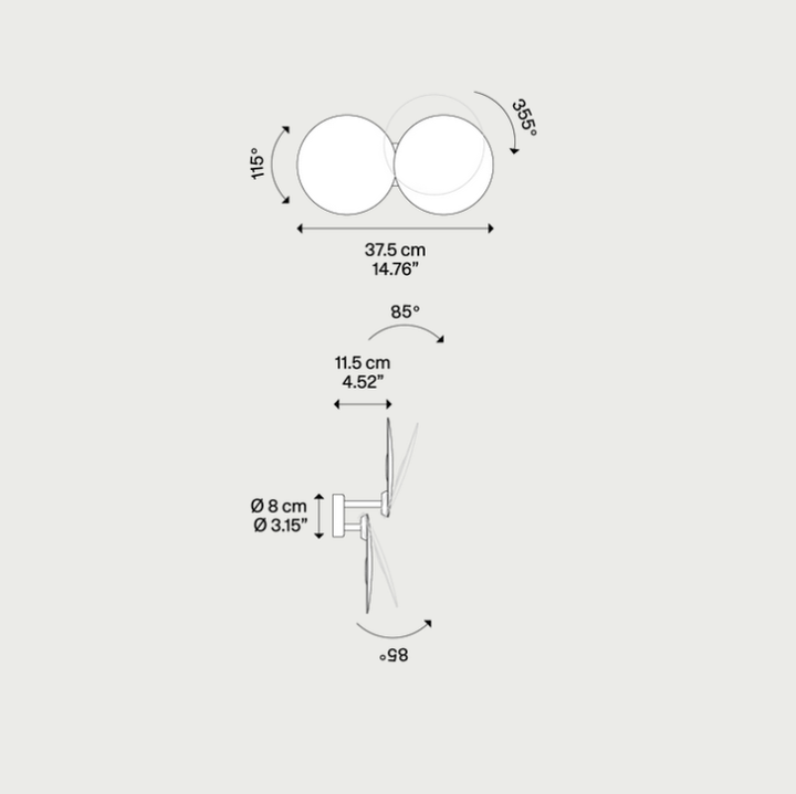 Wandleuchte Puzzle Round Double