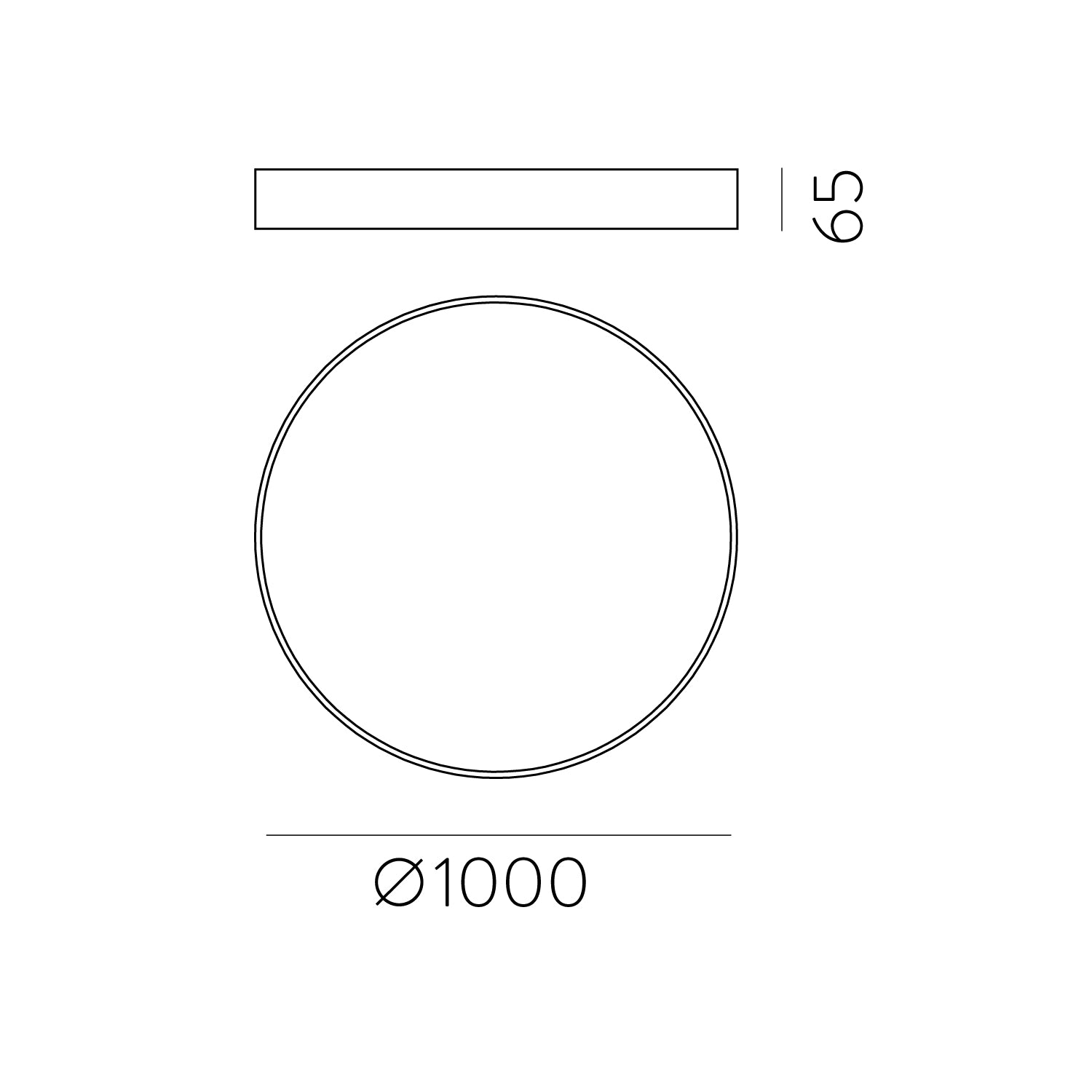 ACB Iluminacion, Deckenleuchte London CCT, 100cm, moderne Deckenbeleuchtung