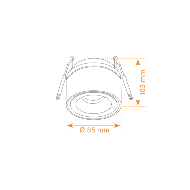 Luca Mini semi-recessed spotlight