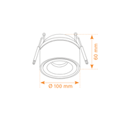 Sonluce, Halbeinbaustrahler Luca Pro, Skizze
