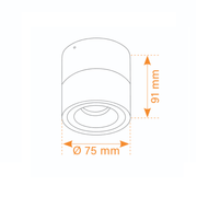 Sonluce, Aufbaustrahler Luca Pro Mini 1-flammig, Skizze