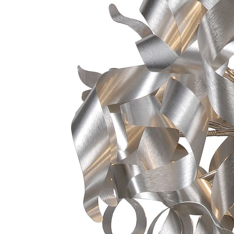 Gebürstete Aluminiumbänder der Lucide ATOMA Pendelleuchte