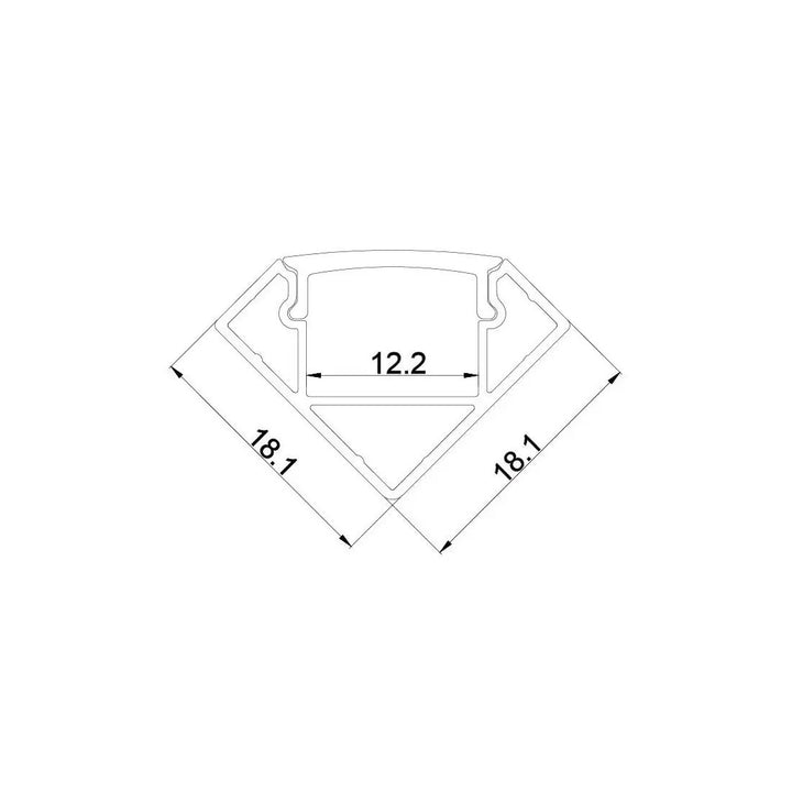 LED-Profil Jonny 90°