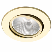 Mobilux, LED-Einbaustrahler MobiDim Classic R, Gold poliert, hochwertige Lichtlösung