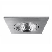 Mobilux, LED Einbaustrahler MobiDim COB Slim Q, Aluminium poliert, moderne Lichtlösung