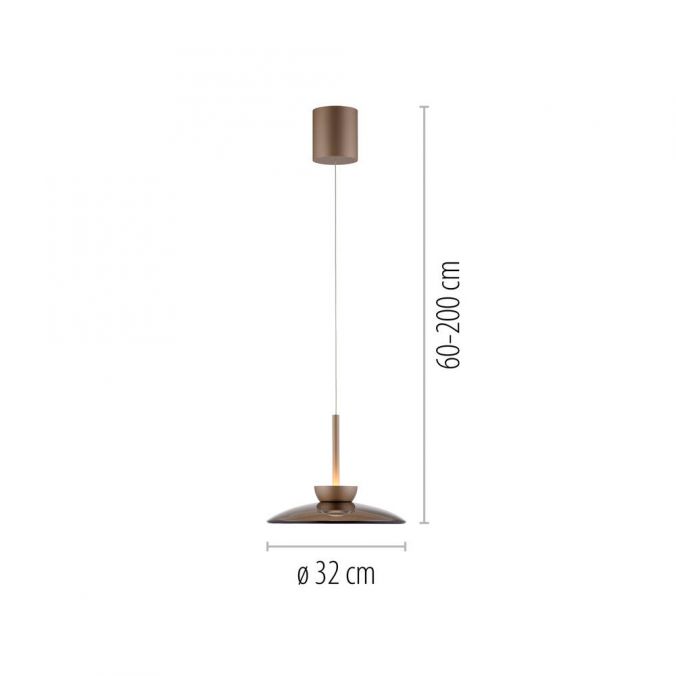 Suspension lumineuse en forme de lune