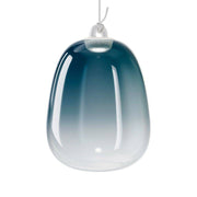 Lodes, Pendelleuchte Oblo ohne Baldachin, Blaumetallic gross, Produktbild