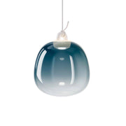 Lodes, Pendelleuchte Oblo ohne Baldachin, Blaumetallic klein, Produktbild