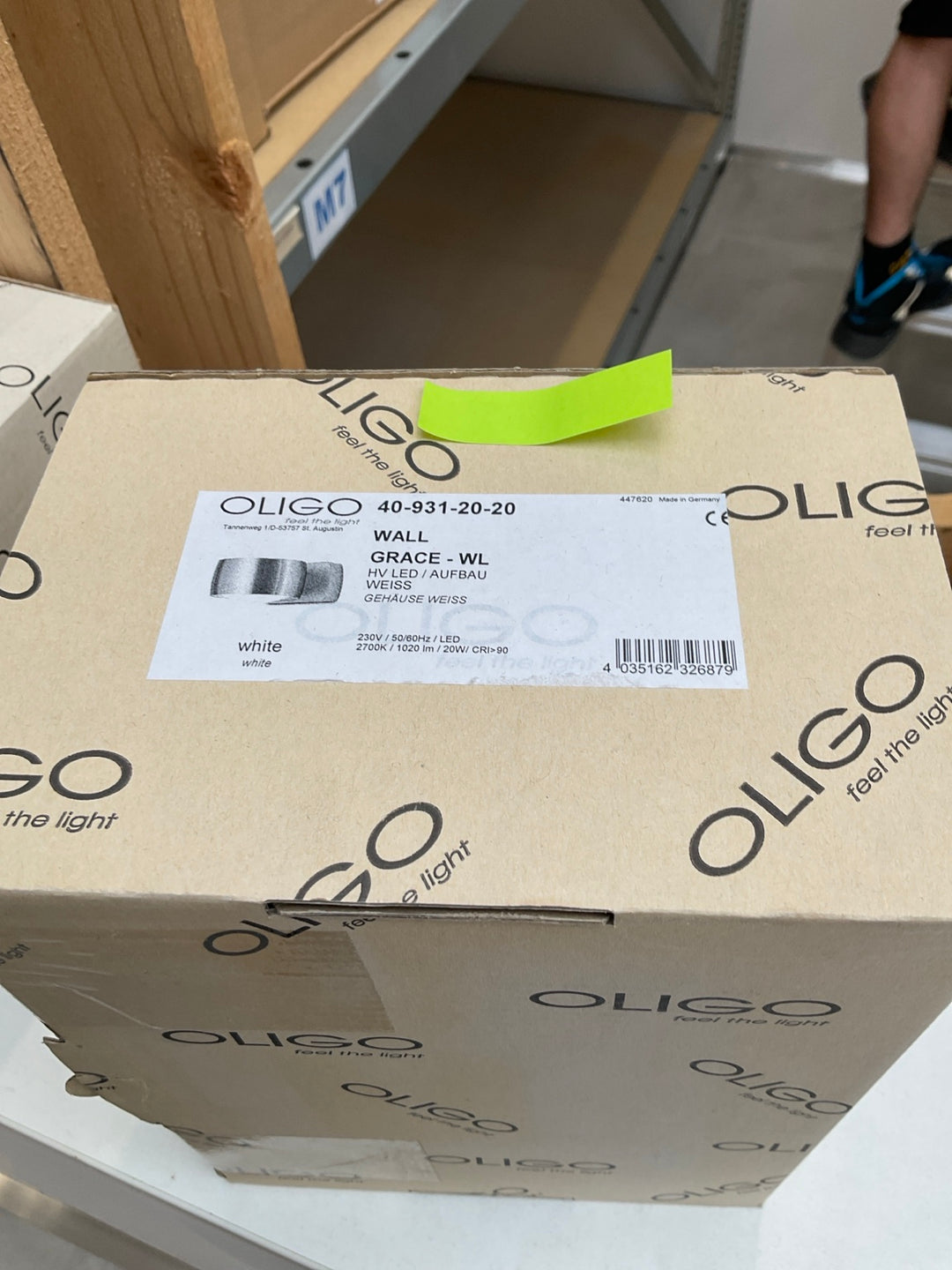 Originalkarton der OLIGO GRACE 40-931-20-20 in Weiß