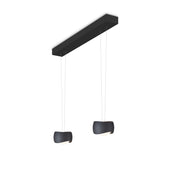 Oligo, Pendelleuchte Curved, 2-flammig Schwarz Schwarz, stilvolle Esstischbeleuchtung