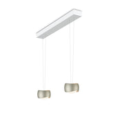 Oligo, Pendelleuchte Curved, 2-flammig Weiss Creme, stilvolle Pendelleuchte