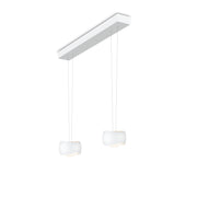 Oligo, Pendelleuchte Curved, 2-flammig Weiss Weiss, hochwertige Raumbeleuchtung