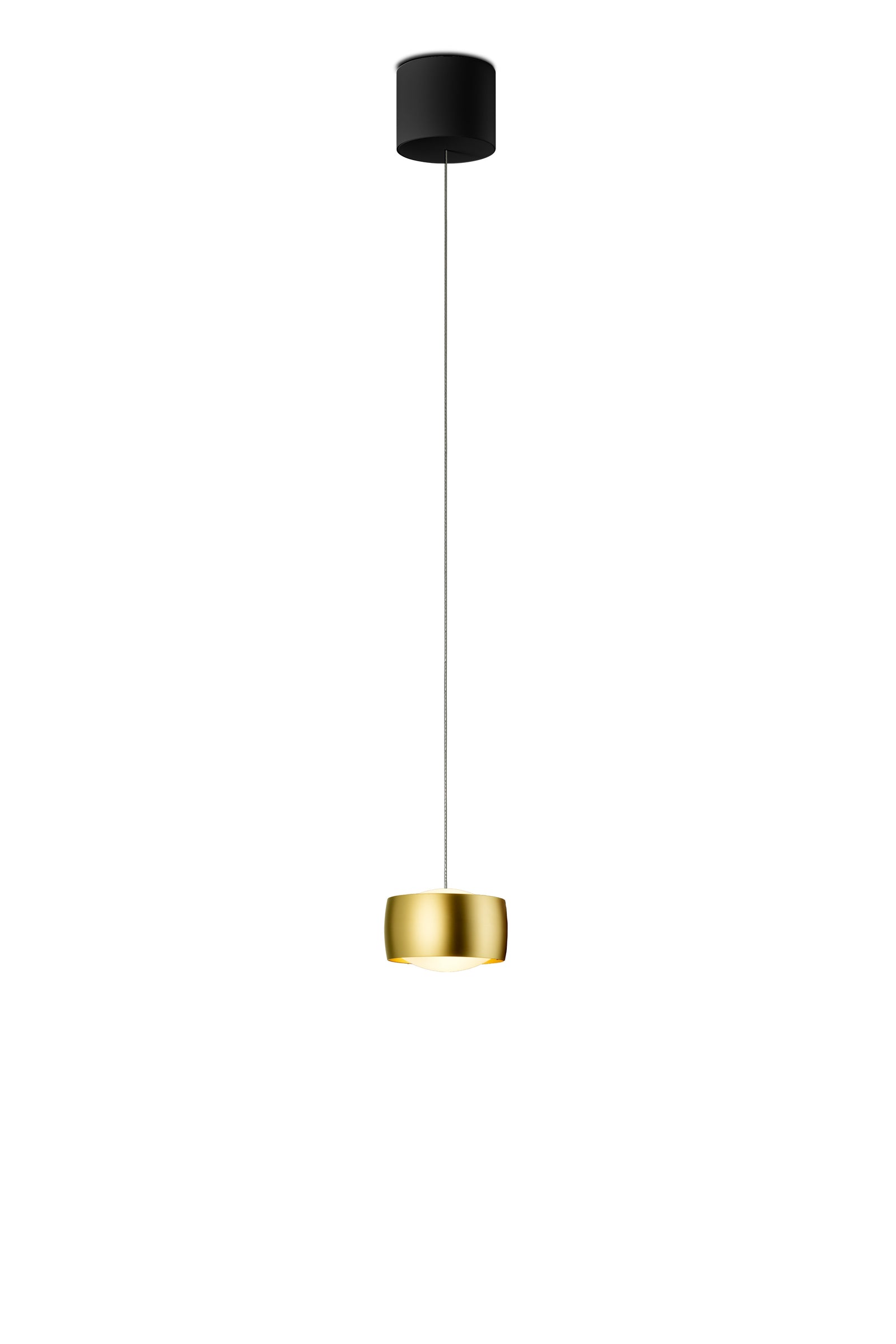 Oligo, Pendelleuchte Grace, 1-flammig Schwarz Gold, hochwertige Pendelleuchte