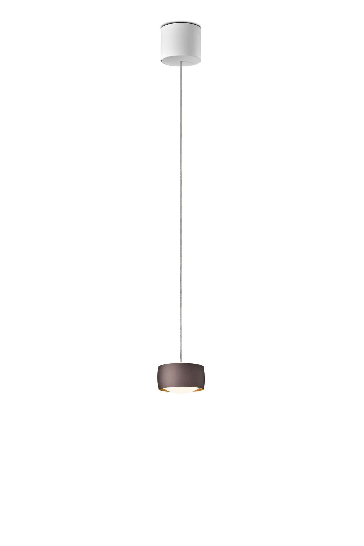Oligo, Pendelleuchte Grace, 1-flammig Weiss Braun, moderne Raumbeleuchtung