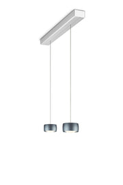 Oligo, Pendelleuchte Grace, 2-flammig Aluminium Basalt, stilvolle Pendelleuchte