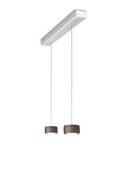 Oligo, Pendelleuchte Grace, 2-flammig Aluminium Braun, hochwertige Lichtlösung