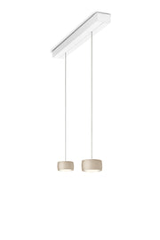Oligo, Pendelleuchte Grace, 2-flammig Aluminium Cashmere, hochwertige Pendelleuchte