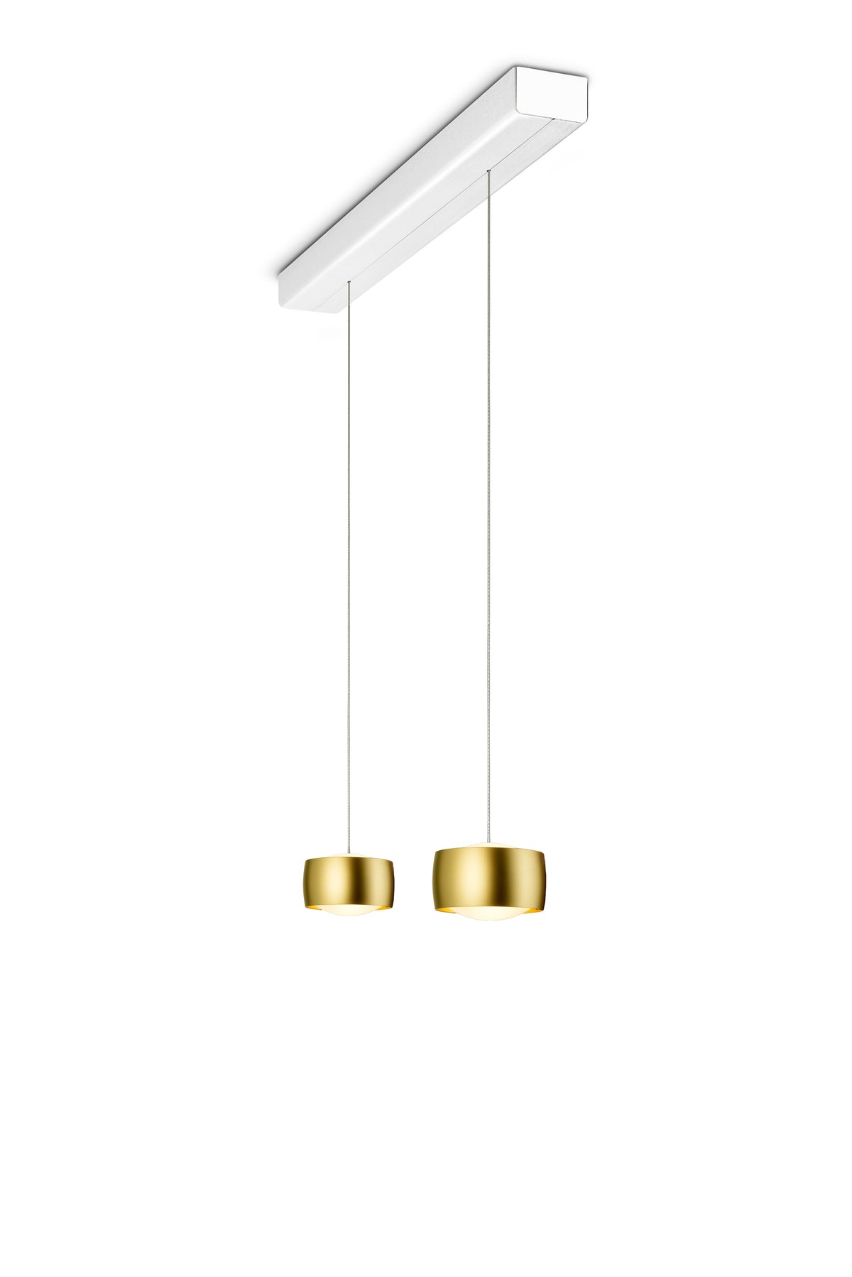 Oligo, Pendelleuchte Grace, 2-flammig Aluminium Gold, moderne Pendelleuchte