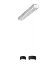 Oligo, Pendelleuchte Grace, 2-flammig Aluminium Schwarz, hochwertige Lichtlösung