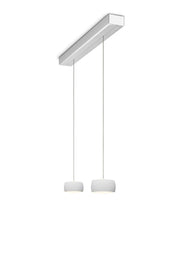 Oligo, Pendelleuchte Grace, 2-flammig Aluminium Weiss, stilvolle Lichtlösung