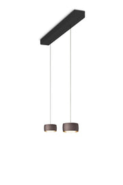 Oligo, Pendelleuchte Grace, 2-flammig Schwarz Braun, hochwertige Pendelleuchte