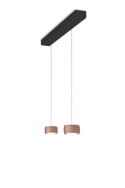 Oligo, Pendelleuchte Grace, 2-flammig Schwarz Kupfer, moderne Pendelleuchte