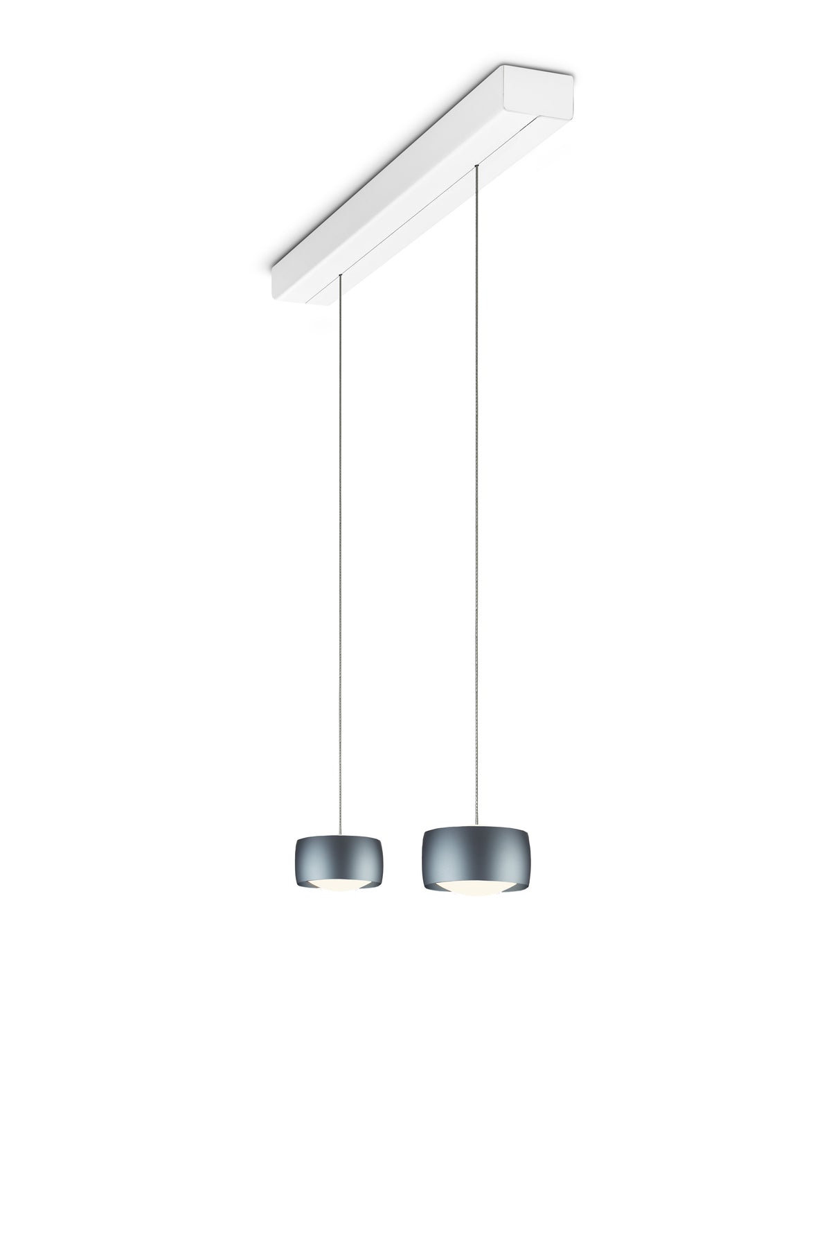 Oligo, Pendelleuchte Grace, 2-flammig Weiss Basalt, moderne Esstischbeleuchtung
