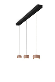 Oligo, Pendelleuchte Grace, 3-flammig Schwarz Kupfer, moderne Pendelleuchte